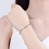 Dainty Heart Moissanite Bracelet in 925 Silver